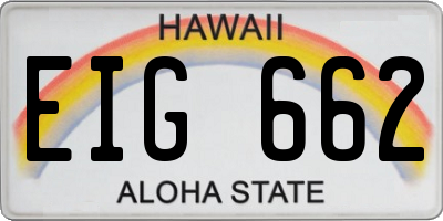 HI license plate EIG662