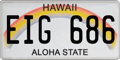 HI license plate EIG686