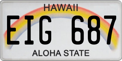 HI license plate EIG687