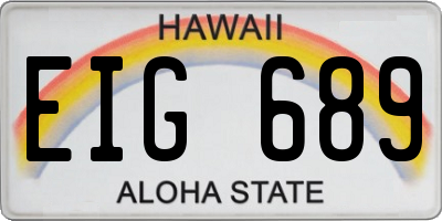 HI license plate EIG689