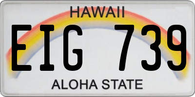 HI license plate EIG739