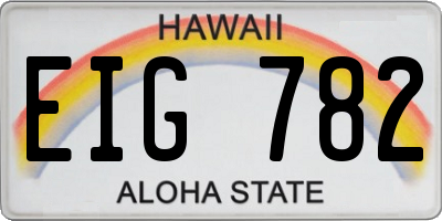 HI license plate EIG782