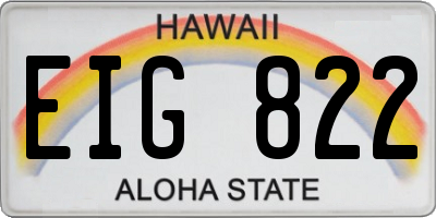 HI license plate EIG822