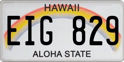 HI license plate EIG829