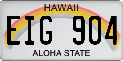 HI license plate EIG904