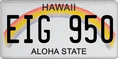 HI license plate EIG950