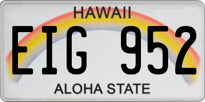 HI license plate EIG952