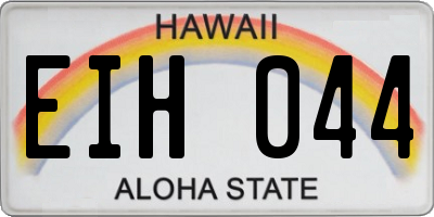 HI license plate EIH044