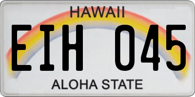 HI license plate EIH045