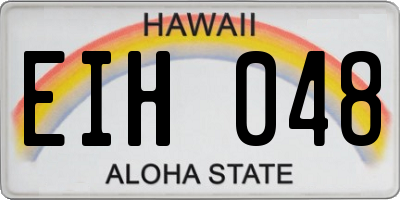 HI license plate EIH048