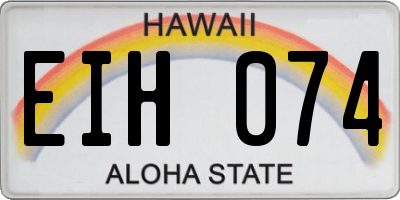 HI license plate EIH074