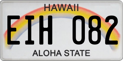 HI license plate EIH082