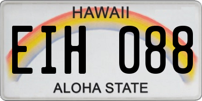 HI license plate EIH088