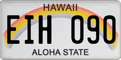 HI license plate EIH090