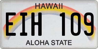HI license plate EIH109