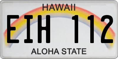 HI license plate EIH112