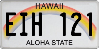HI license plate EIH121