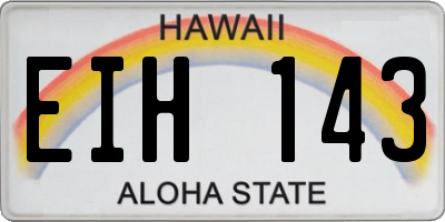 HI license plate EIH143