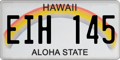 HI license plate EIH145
