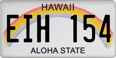 HI license plate EIH154