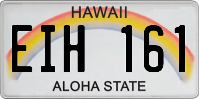 HI license plate EIH161