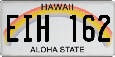 HI license plate EIH162