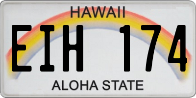 HI license plate EIH174