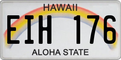 HI license plate EIH176