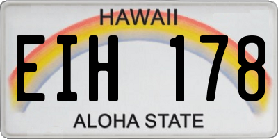 HI license plate EIH178