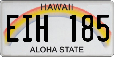 HI license plate EIH185