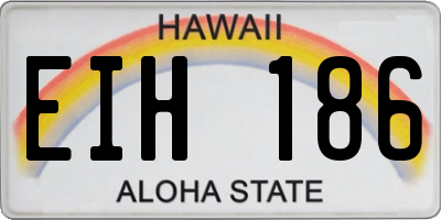 HI license plate EIH186