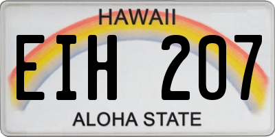 HI license plate EIH207