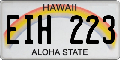 HI license plate EIH223