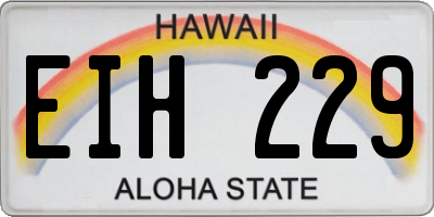 HI license plate EIH229