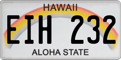 HI license plate EIH232