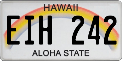 HI license plate EIH242