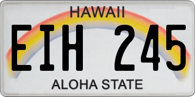 HI license plate EIH245