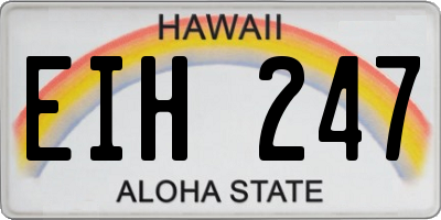 HI license plate EIH247