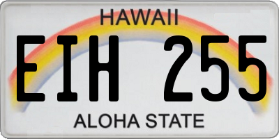 HI license plate EIH255