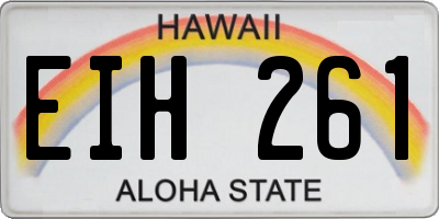 HI license plate EIH261