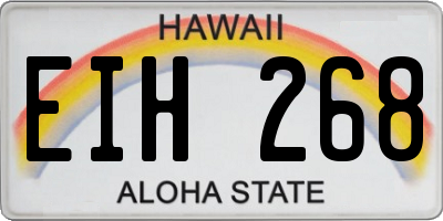 HI license plate EIH268