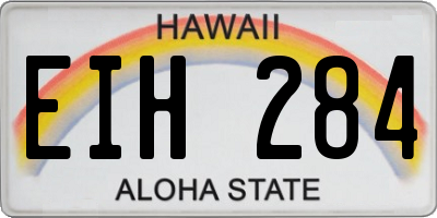 HI license plate EIH284