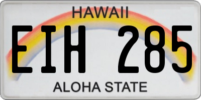 HI license plate EIH285