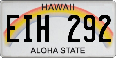 HI license plate EIH292