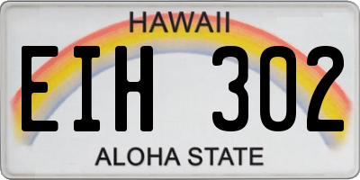 HI license plate EIH302