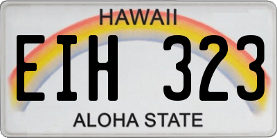 HI license plate EIH323