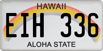 HI license plate EIH336