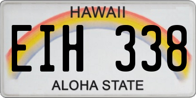 HI license plate EIH338