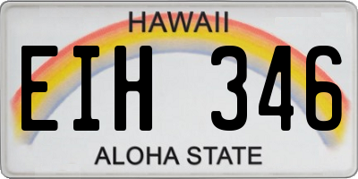 HI license plate EIH346