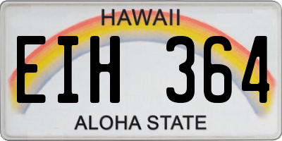 HI license plate EIH364